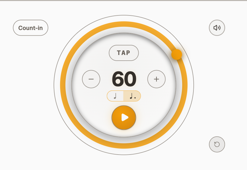 The tempo counts the beat