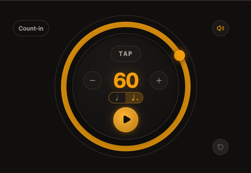 The tempo counts the beat